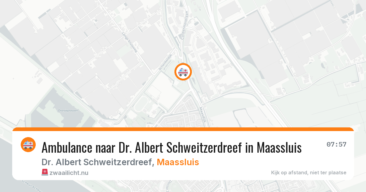Ambulance naar Dr. Albert Schweitzerdreef in Maassluis — 18 jul 2026