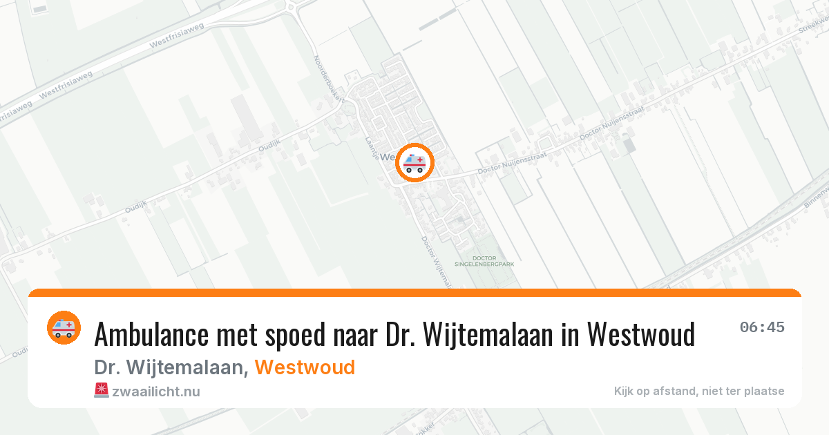 Ambulance met spoed naar Dr. Wijtemalaan in Westwoud — 2 apr 2026