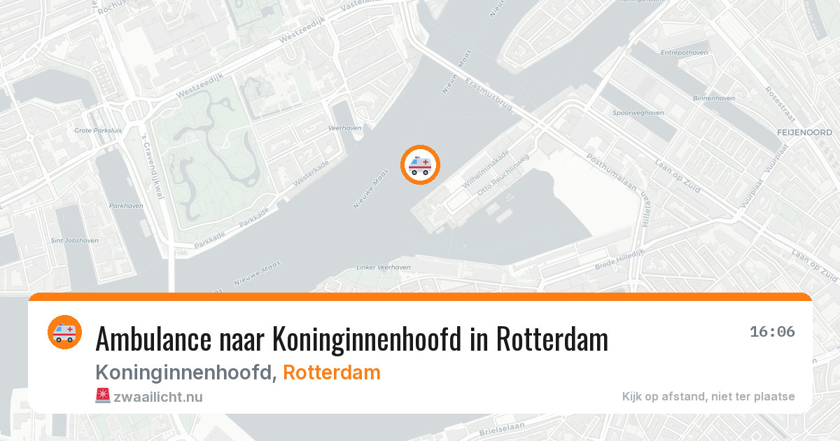 Ambulance naar Koninginnenhoofd in Rotterdam — 22 mei 2026
