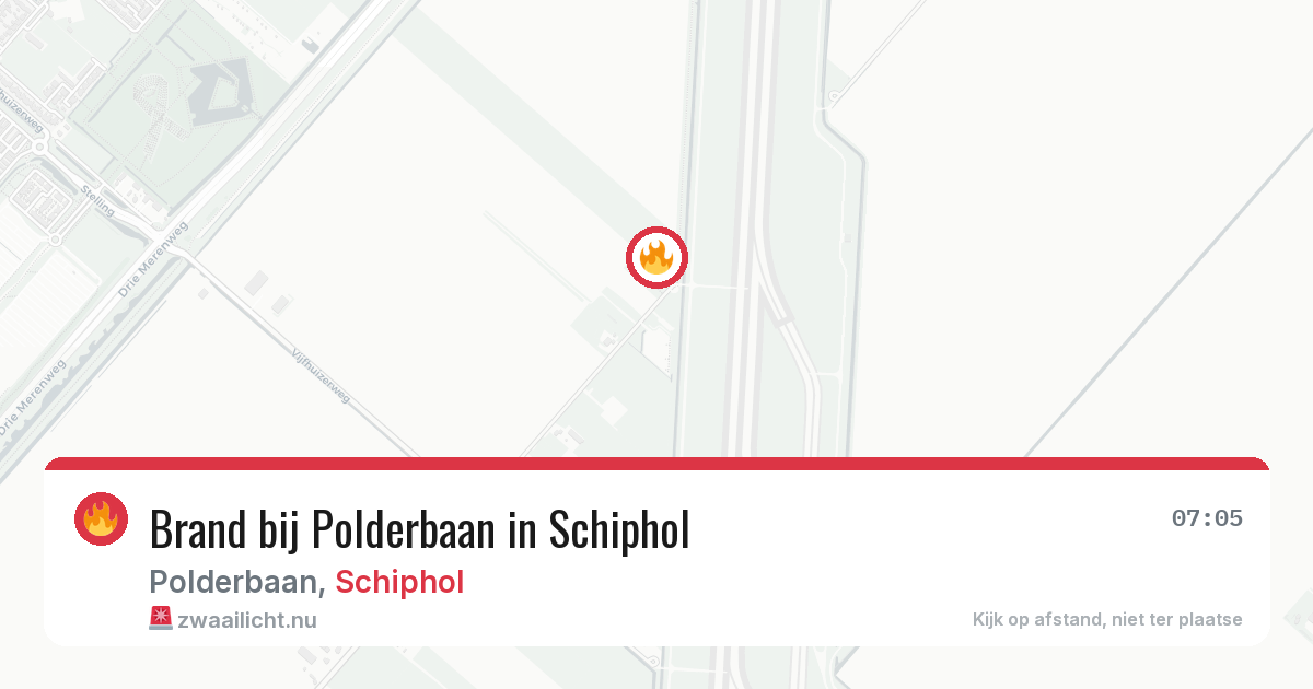 Brand bij Polderbaan in Schiphol — 20 mei 2026