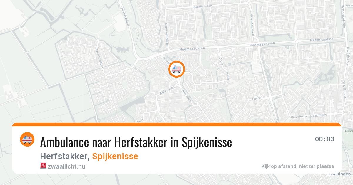 Ambulance naar Herfstakker in Spijkenisse — 27 mrt 2026