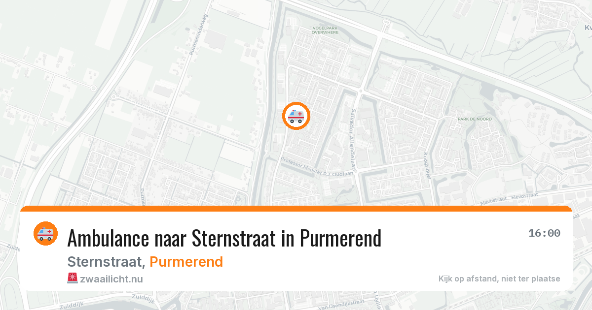 Ambulance naar Sternstraat in Purmerend — 19 jul 2026