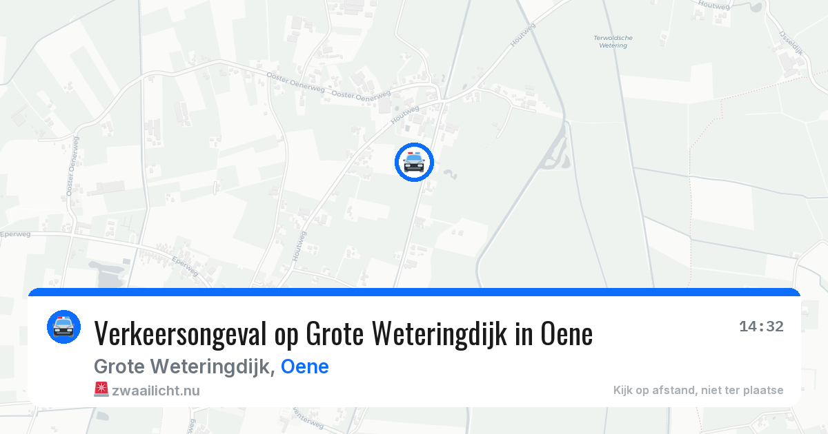 Verkeersongeval op Grote Weteringdijk in Oene — 11 jul 2026