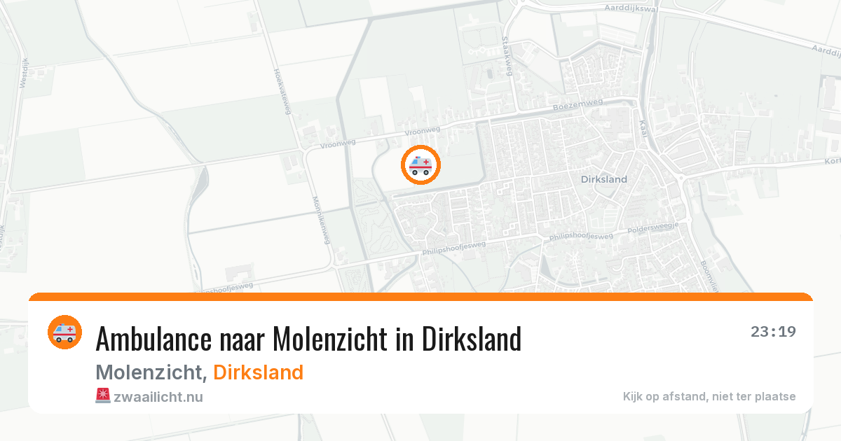 Ambulance naar Molenzicht in Dirksland — 25 jul 2026