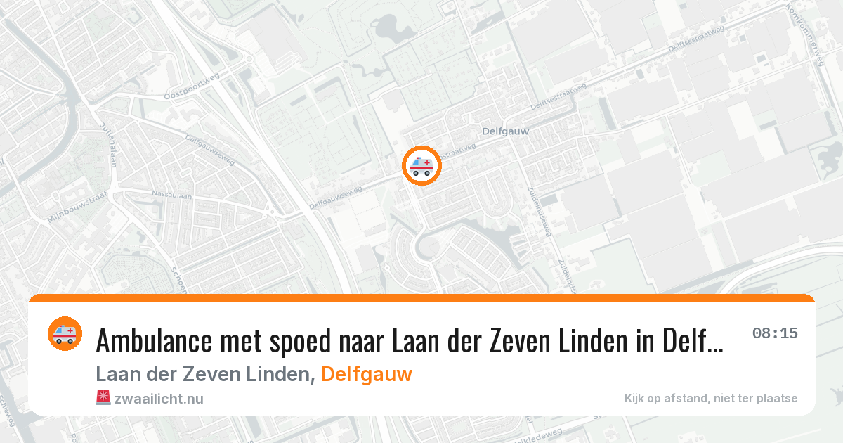Ambulance met spoed naar Laan der Zeven Linden in Delfgauw — 20 jan 2026
