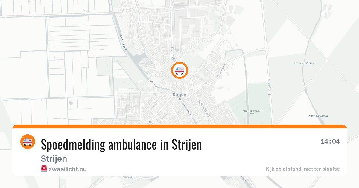 Spoedmelding ambulance in Strijen — 4 jun 2026