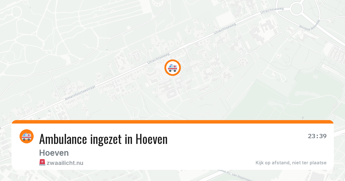 Ambulance ingezet in Hoeven — 24 mrt 2026