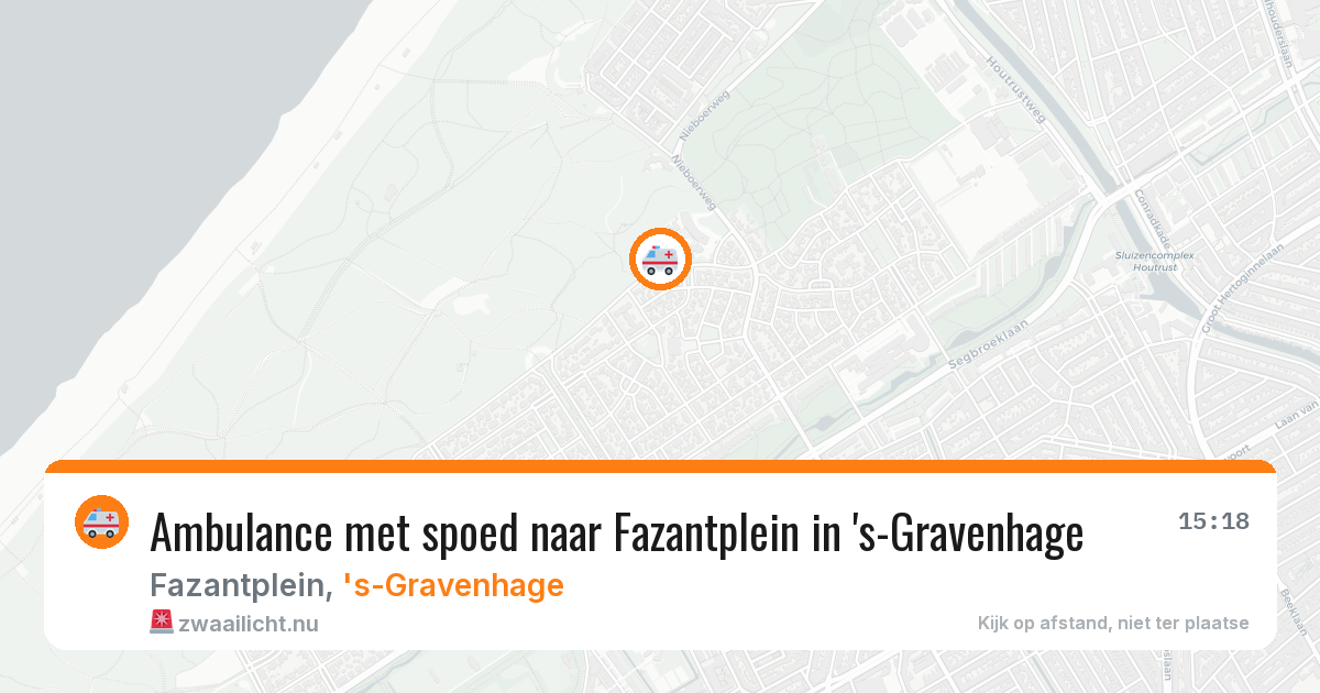 Ambulance met spoed naar Fazantplein in 's-Gravenhage — 16 mrt 2026