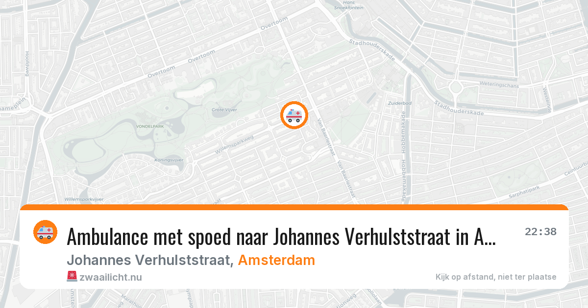 Ambulance met spoed naar Johannes Verhulststraat in Amsterdam — 26 mei 2026