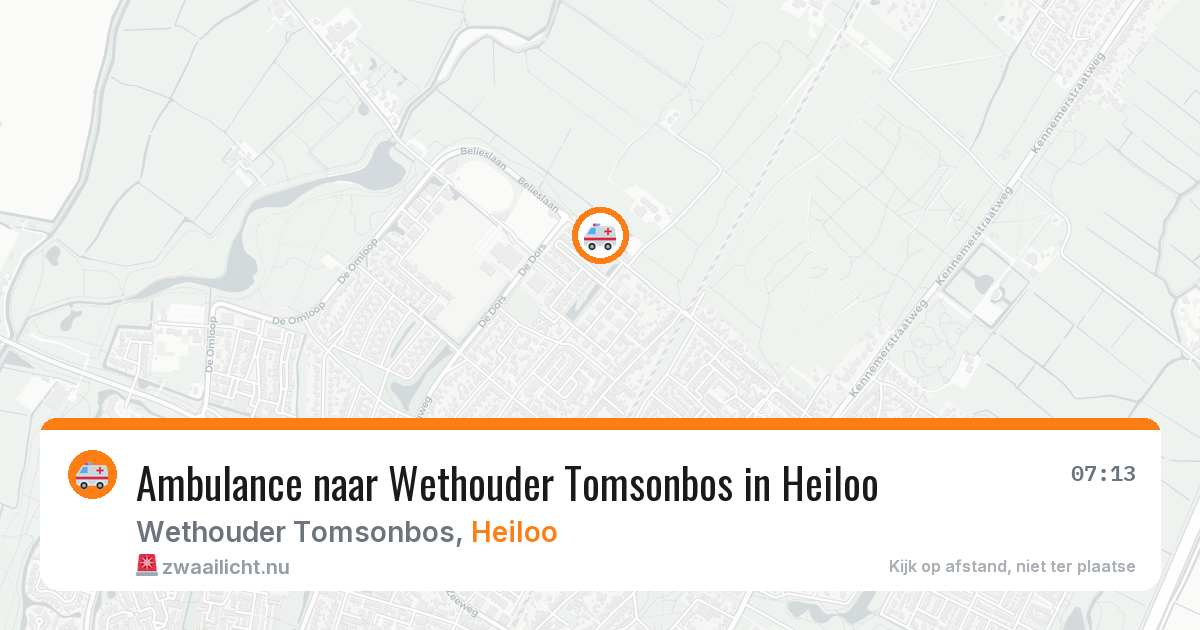 Ambulance naar Wethouder Tomsonbos in Heiloo — 2 jun 2026