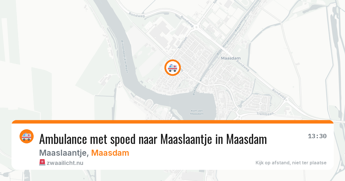 Ambulance met spoed naar Maaslaantje in Maasdam — 18 mrt 2026