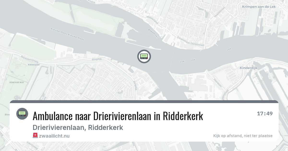 Ambulance naar Drierivierenlaan in Ridderkerk — 26 mei 2026