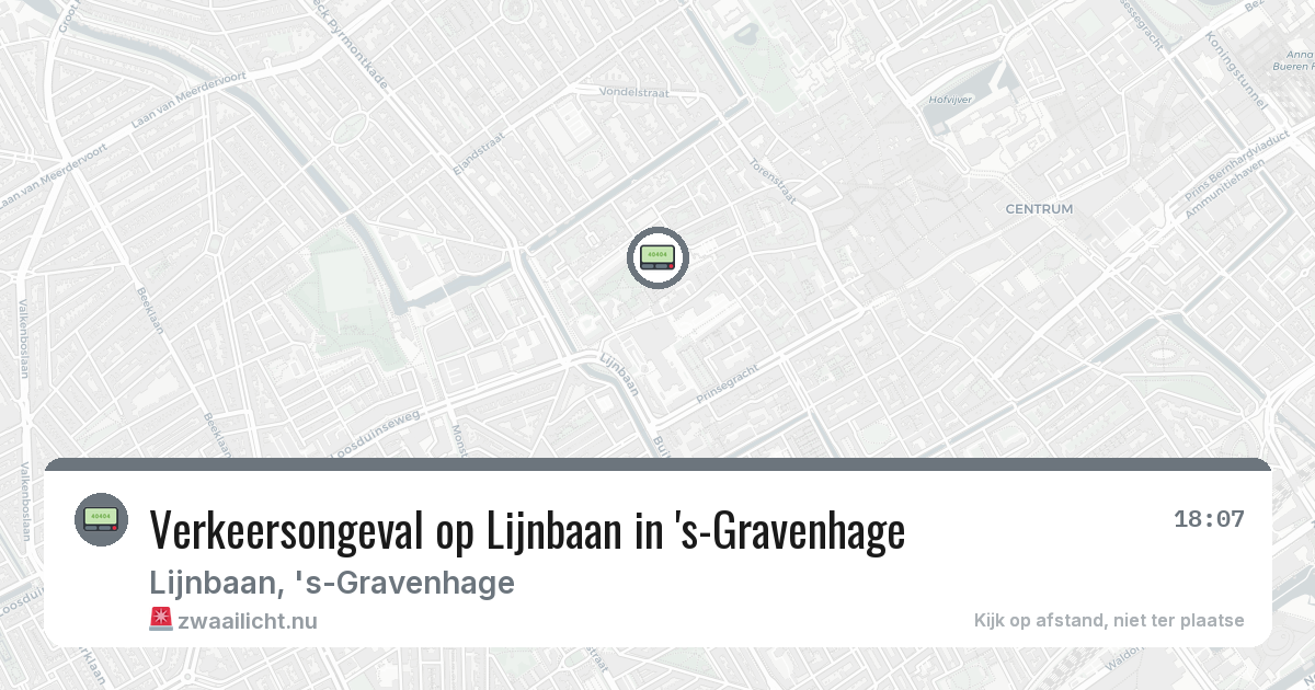 Verkeersongeval op Lijnbaan in 's-Gravenhage — 20 jan 2026