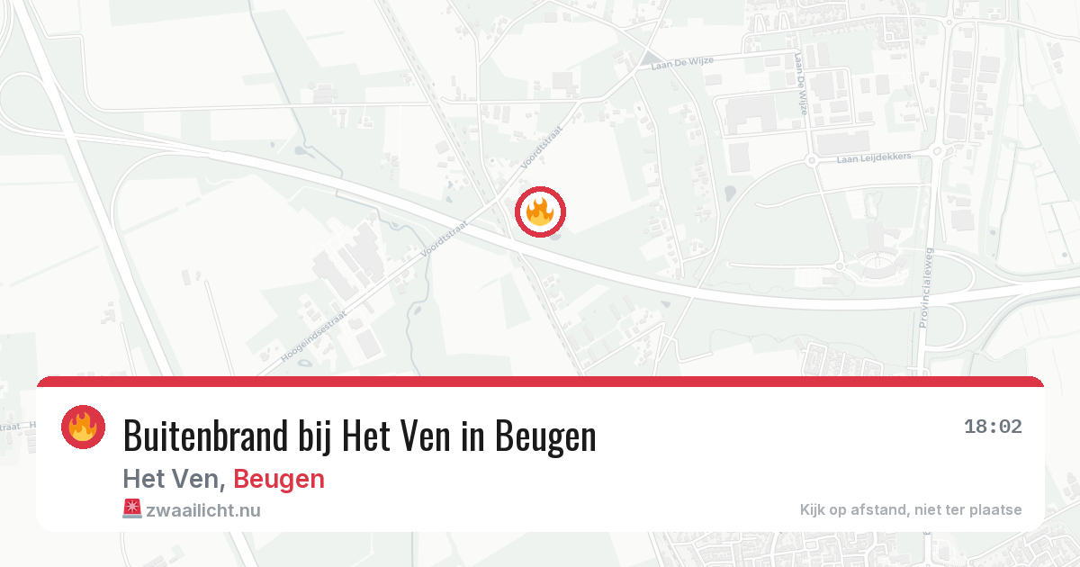 Buitenbrand bij Het Ven in Beugen — 23 mei 2026