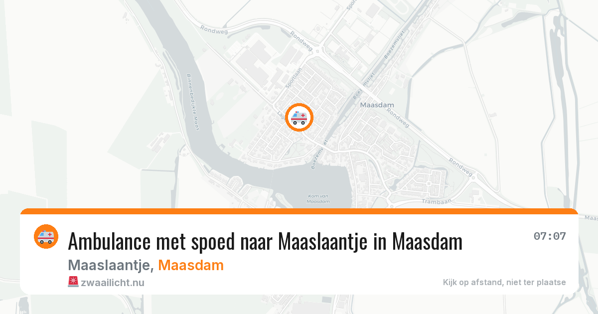 Ambulance met spoed naar Maaslaantje in Maasdam — 24 jul 2026