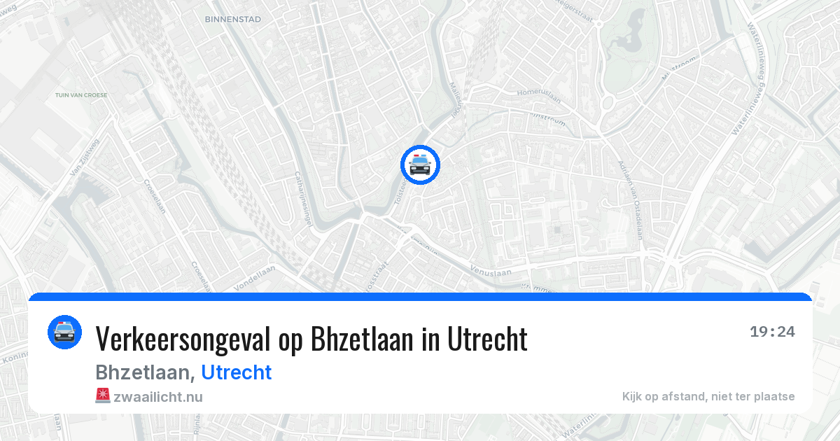 Verkeersongeval op Bhzetlaan in Utrecht — 24 mrt 2026
