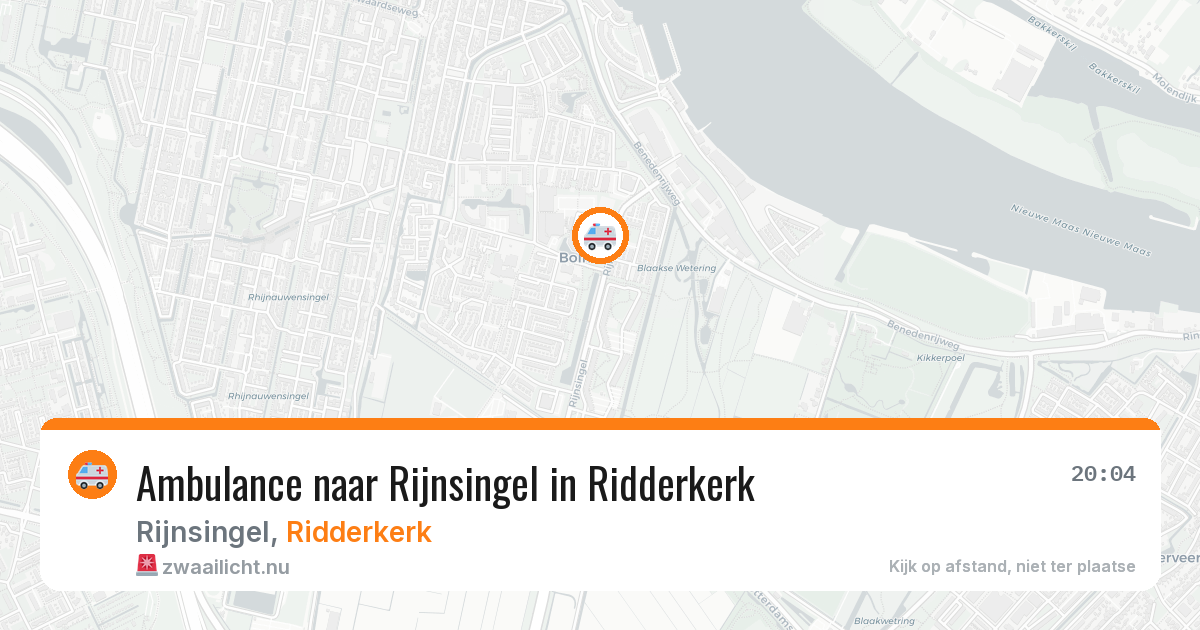 Ambulance naar Rijnsingel in Ridderkerk — 13 jul 2026