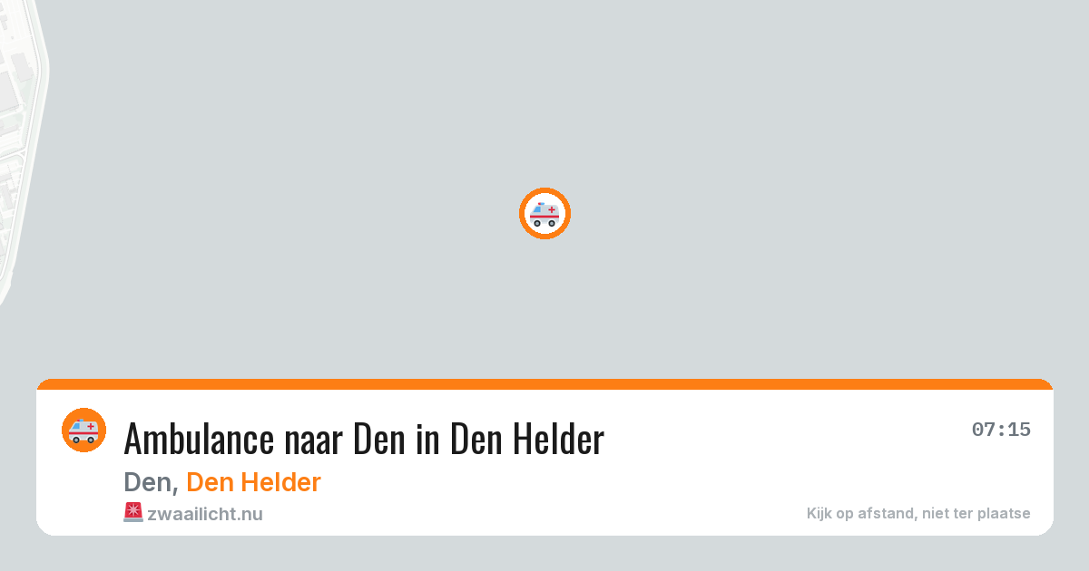 Ambulance naar Den in Den Helder — 14 mei 2026