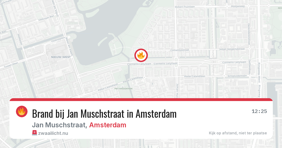 Brand bij Jan Muschstraat in Amsterdam — 18 mei 2026