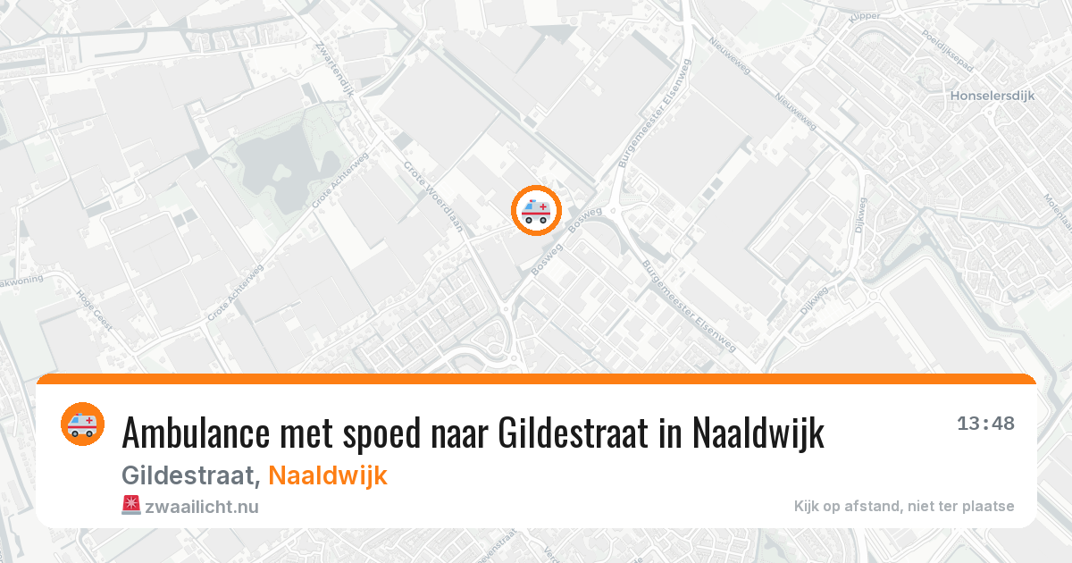 Ambulance met spoed naar Gildestraat in Naaldwijk — 21 jul 2026