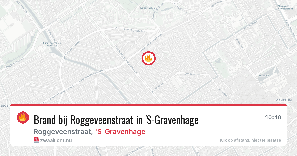 Brand bij Roggeveenstraat in 'S-Gravenhage — 18 mei 2026