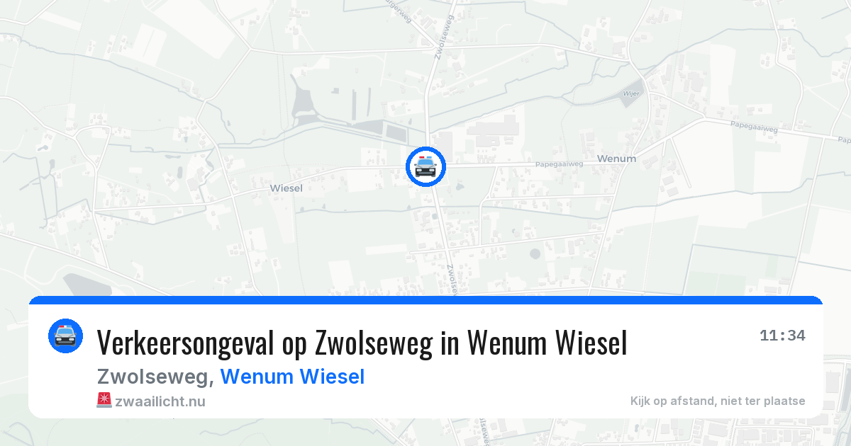Verkeersongeval op Zwolseweg in Wenum Wiesel — 13 jul 2026