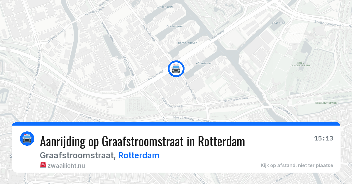 Aanrijding op Graafstroomstraat in Rotterdam — 15 jul 2026