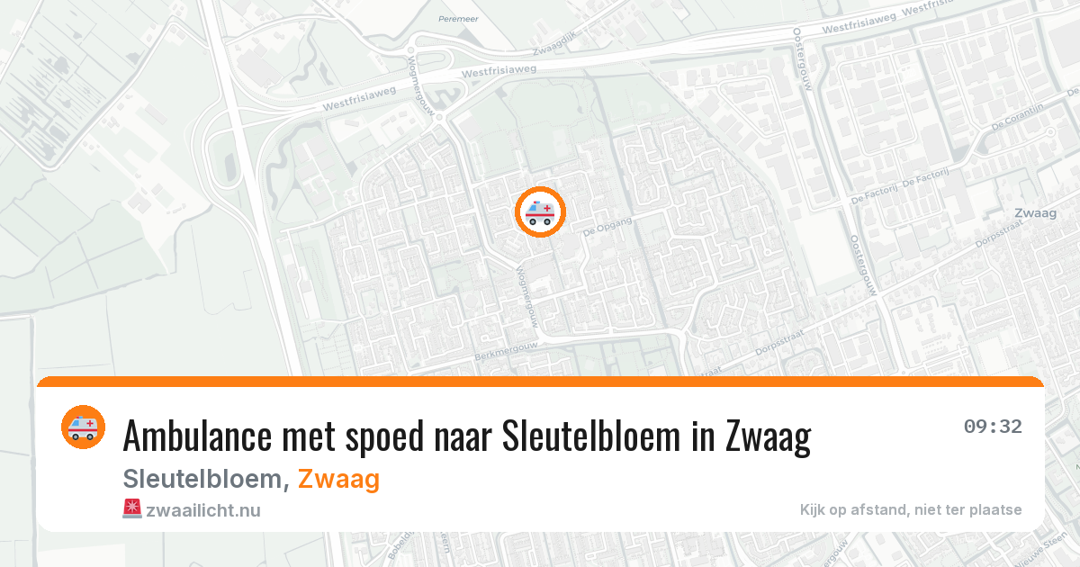 Ambulance met spoed naar Sleutelbloem in Zwaag — 17 mrt 2026