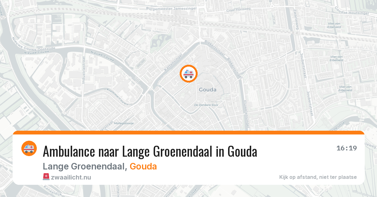 Ambulance naar Lange Groenendaal in Gouda — 18 mrt 2026