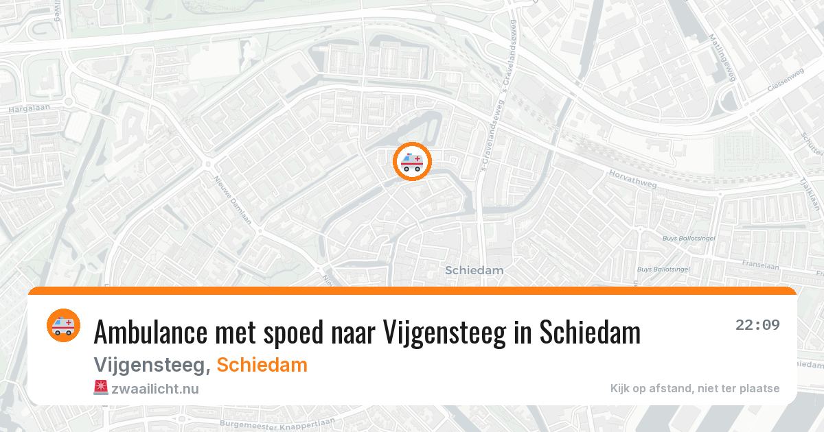 Ambulance met spoed naar Vijgensteeg in Schiedam — 19 jan 2026