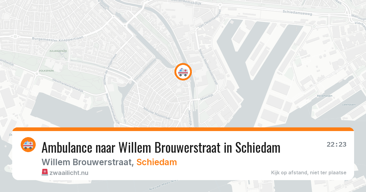 Ambulance naar Willem Brouwerstraat in Schiedam — 3 jun 2026