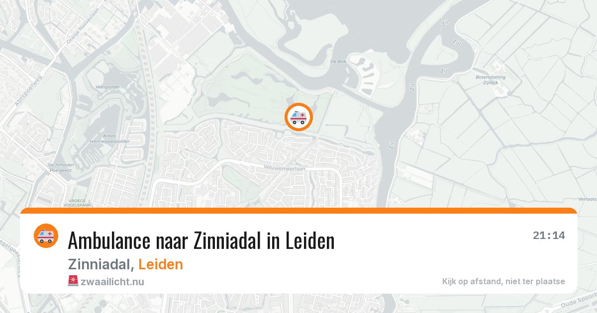 Ambulance naar Zinniadal in Leiden — 13 jul 2026
