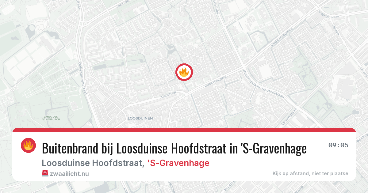 Buitenbrand bij Loosduinse Hoofdstraat in 'S-Gravenhage — 21 mei 2026