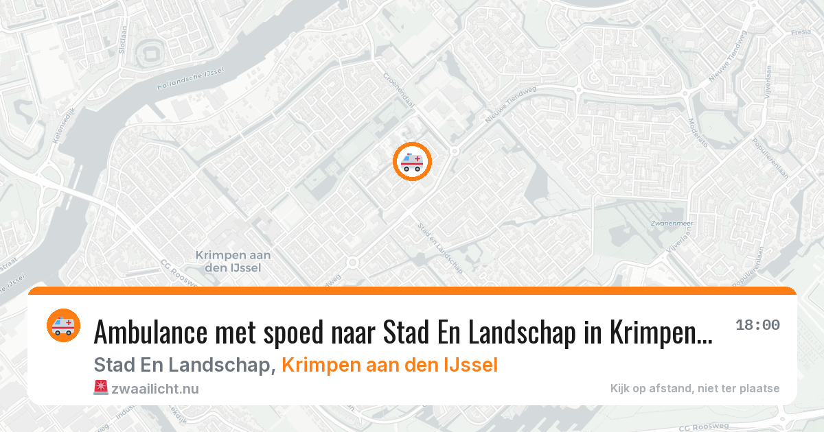Ambulance met spoed naar Stad En Landschap in Krimpen aan den IJssel — 10 jul 2026