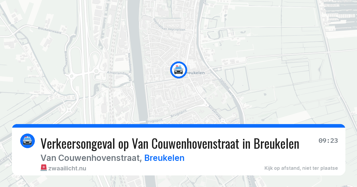Verkeersongeval op Van Couwenhovenstraat in Breukelen — 3 mei 2026