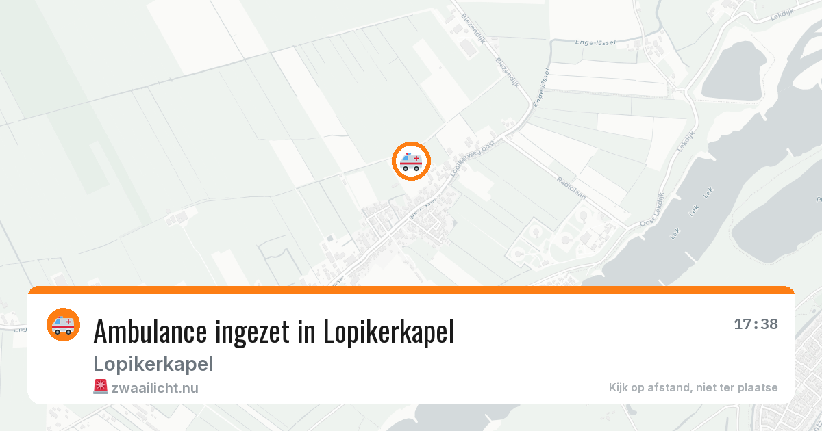 Ambulance ingezet in Lopikerkapel — 21 jul 2026