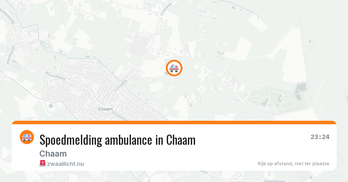 Spoedmelding ambulance in Chaam — 19 mrt 2026