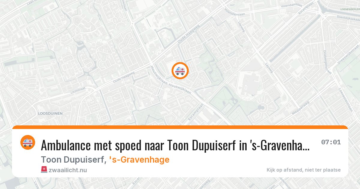 Ambulance met spoed naar Toon Dupuiserf in 's-Gravenhage — 25 jan 2026