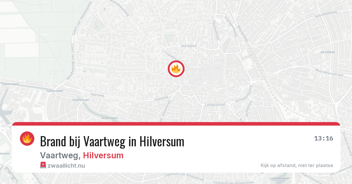 Brand bij Vaartweg in Hilversum — 2 jun 2026