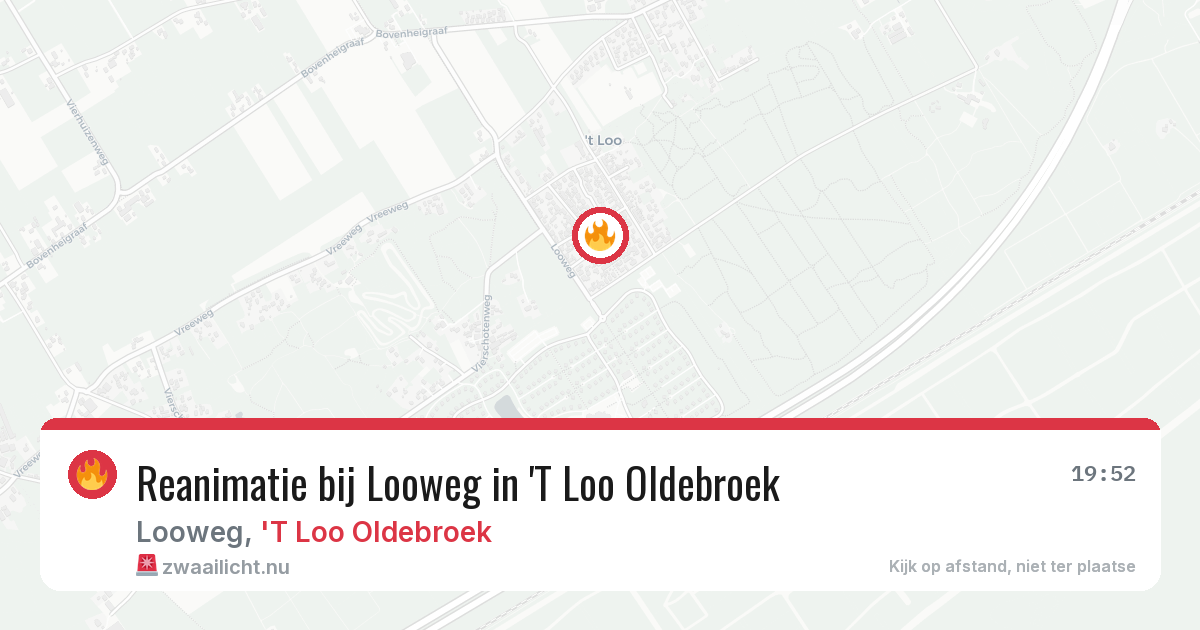 Reanimatie bij Looweg in 'T Loo Oldebroek — 24 jul 2026