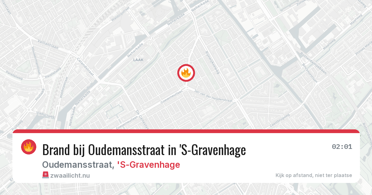 Brand bij Oudemansstraat in 'S-Gravenhage — 5 mrt 2026