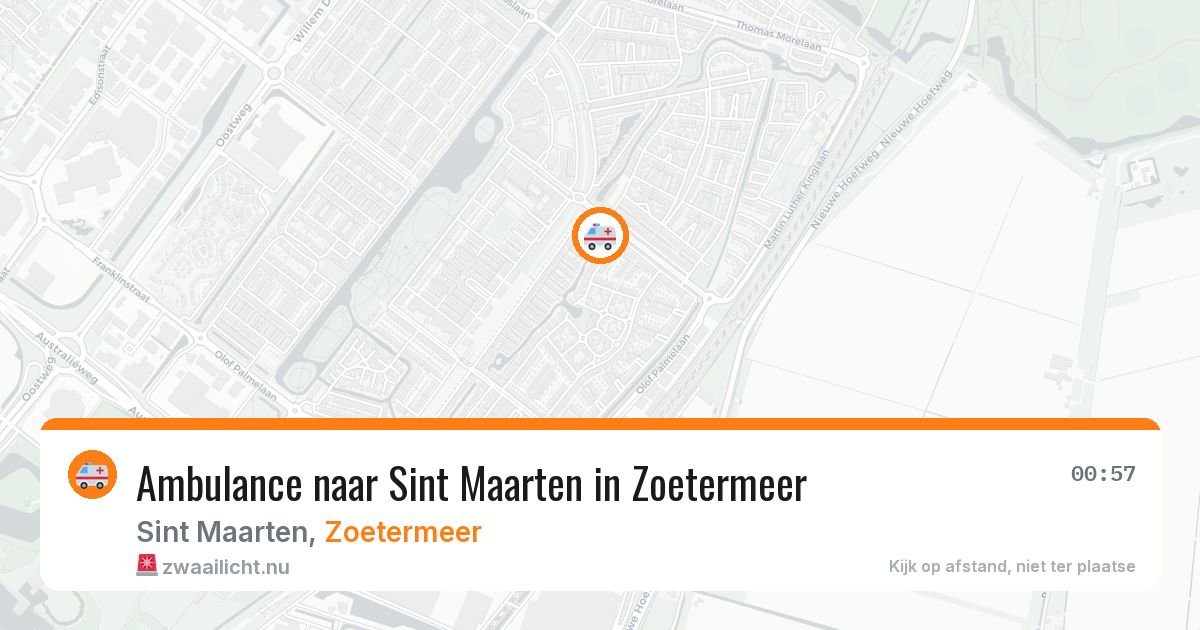 Ambulance naar Sint Maarten in Zoetermeer — 12 jul 2026
