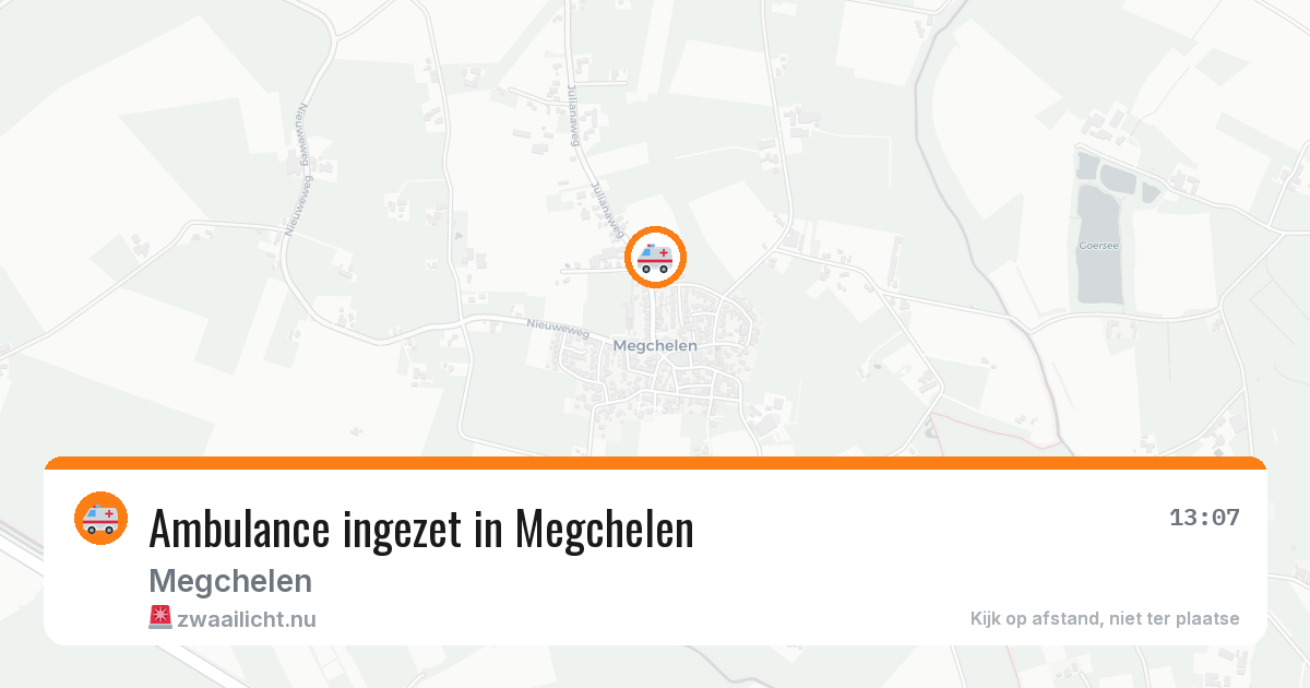 Ambulance ingezet in Megchelen — 10 jul 2026