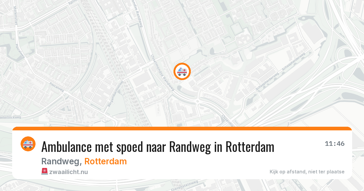 Ambulance met spoed naar Randweg in Rotterdam — 17 mrt 2026