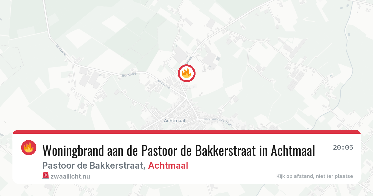 Woningbrand aan de Pastoor de Bakkerstraat in Achtmaal — 11 mrt 2026