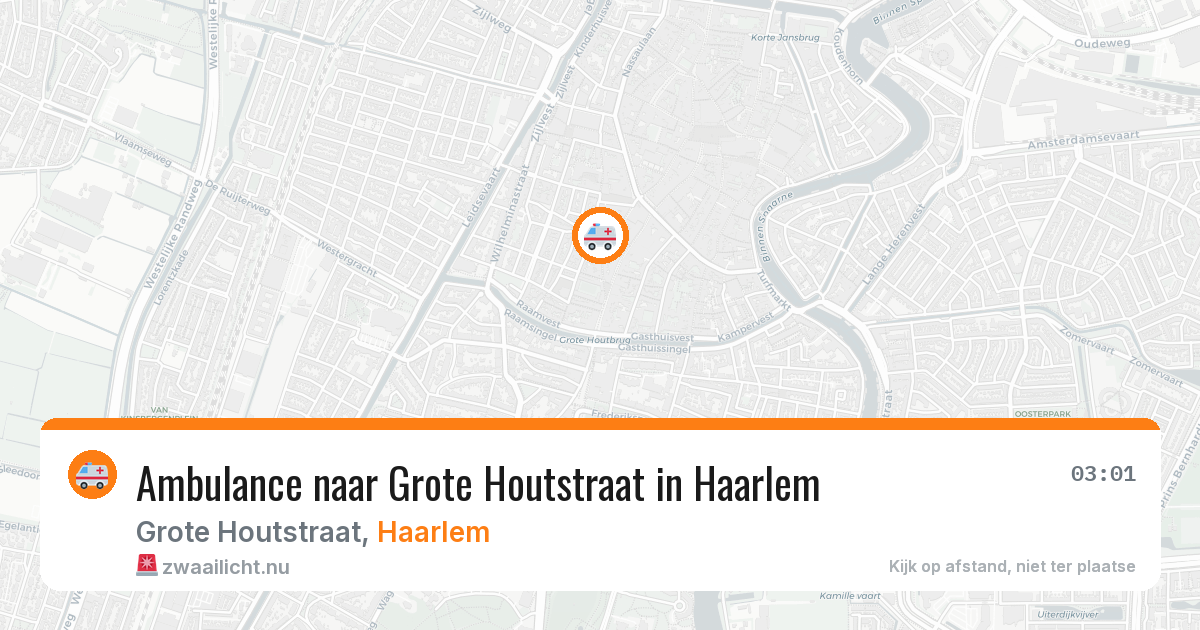 Ambulance naar Grote Houtstraat in Haarlem — 16 jul 2026