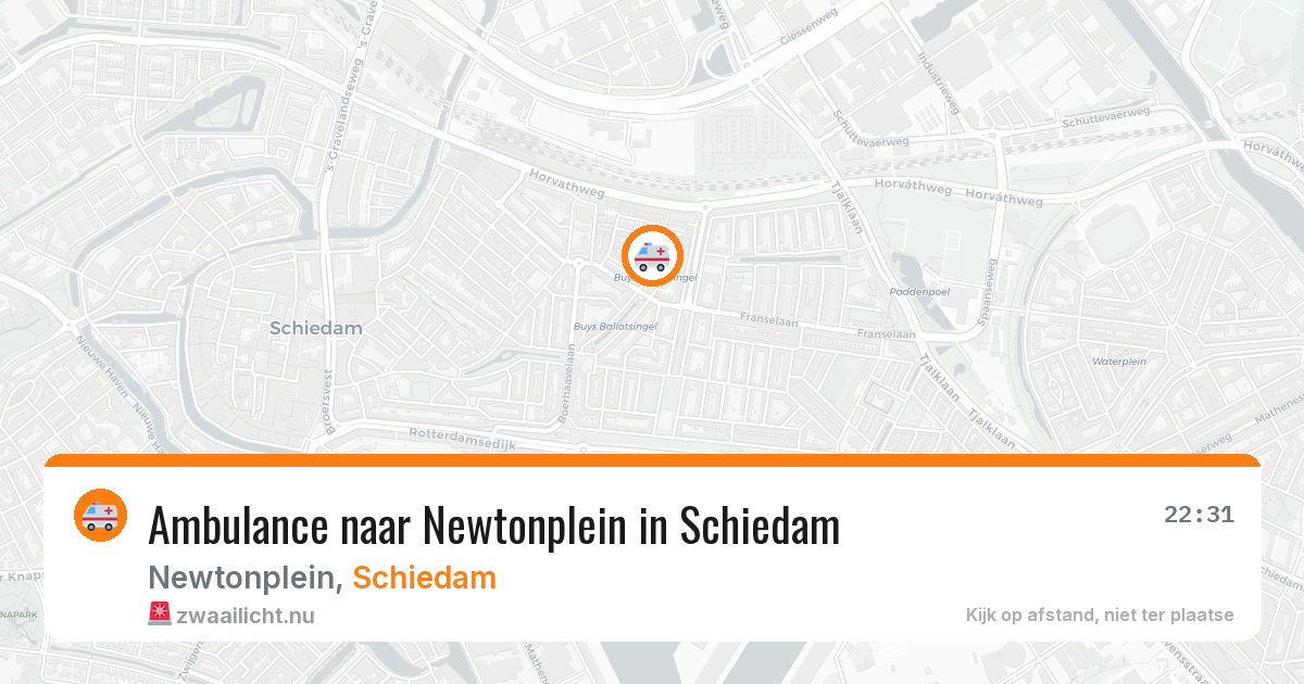 Ambulance naar Newtonplein in Schiedam — 7 apr 2026