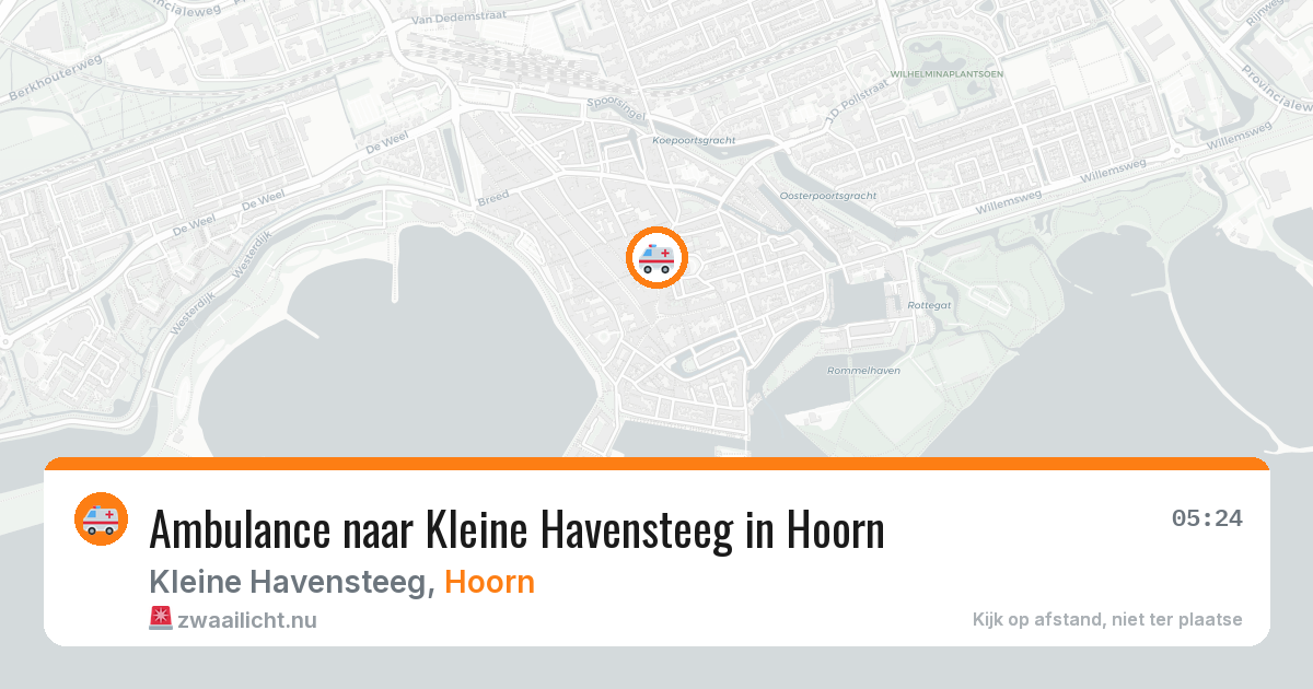 Ambulance naar Kleine Havensteeg in Hoorn — 24 jul 2026