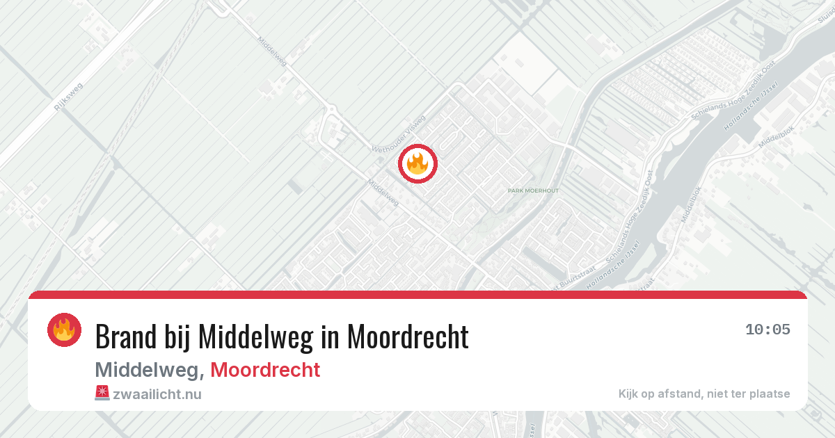 Brand bij Middelweg in Moordrecht — 2 jun 2026