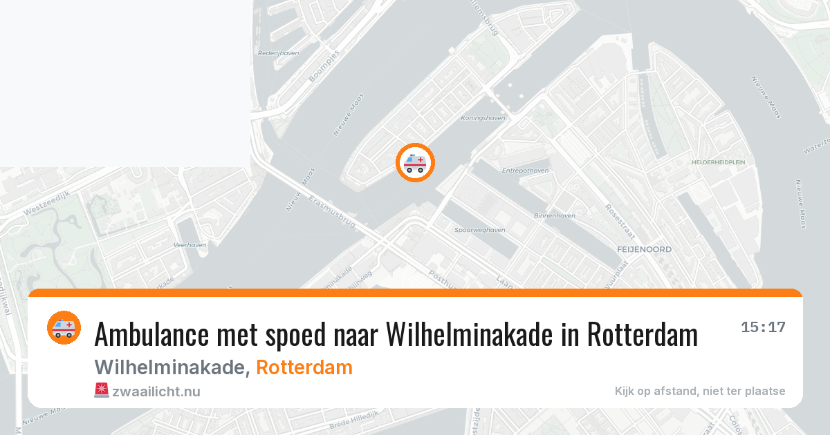 Ambulance met spoed naar Wilhelminakade in Rotterdam — 11 jul 2026